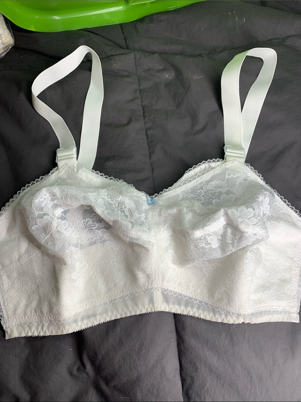White Lace Bra 226 40FF Colesce Lady Cameo Figurette Bullet Bra
